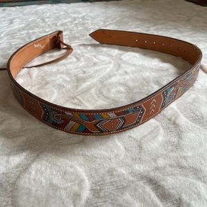 Handmade and Hand Painted Western Belt
